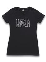 [Hula Collection] Honi Pua HULA Hibiscus Outline [Hula Collection] Honi Pua / DWEAR HULA Hibiscus Outline Ladies Hawaiian Crew-neck T-Shirt