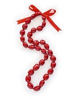 Red Painted Rubber Nut Lei