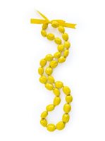 Yellow J K Trading / JKTRD Yellow Painted Rubber Nut Lei