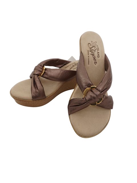 Pewter slide sandals deals