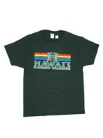 UH UH Vintage Rainbow Green Men's Hawaiian T-Shirt