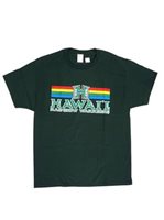 UH UH Vintage Rainbow Green Men's Hawaiian T-Shirt