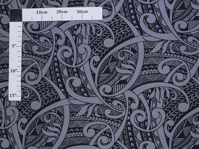 Tribal Tattoo Black Poly Cotton LW-24-937 | AlohaOutlet