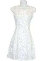 Ky's Hibiscus Lei White Cotton Tank Dress