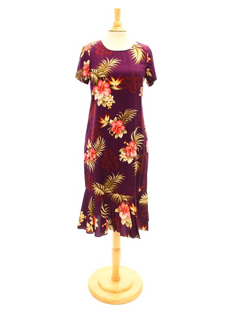 rayon midi dress with sleeves