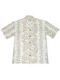 Ky&#39;s Tropical Hibiscus  White Cotton Men&#39;s Hawaiian Shirt