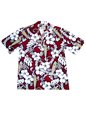Ky&#39;s Surfboard Hibiscus  Red Cotton Men&#39;s Hawaiian Shirt