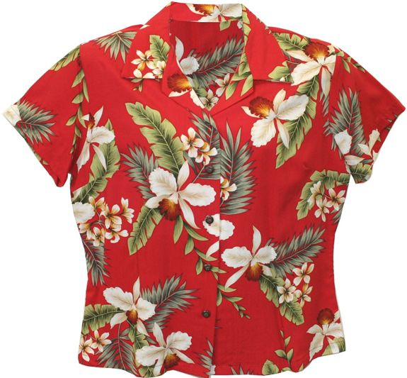 red hawaiian shirt womens