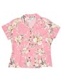 Two Palms Retro Orchid Pink Rayon Women&#39;s Hawaiian Shirt
