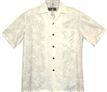 Two Palms Palm Tree White Rayon Men&#39;s Hawaiian Shirt
