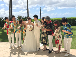 ハワイ結婚式写真