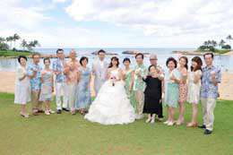 ハワイ結婚式写真