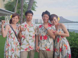 ハワイ結婚式写真