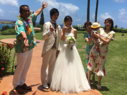 ハワイ結婚式写真